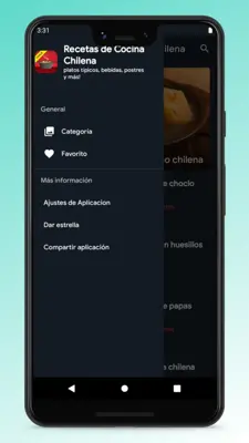 Chilean Recipes - Food App android App screenshot 0