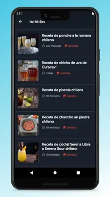 Chilean Recipes - Food App android App screenshot 3