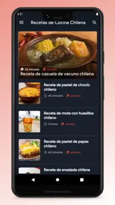 Chilean Recipes - Food App android App screenshot 5