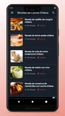 Chilean Recipes - Food App android App screenshot 6