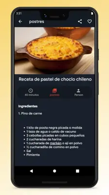 Chilean Recipes - Food App android App screenshot 7